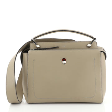 Fendi DotCom Convertible Satchel Leather Medium Neutral 449481