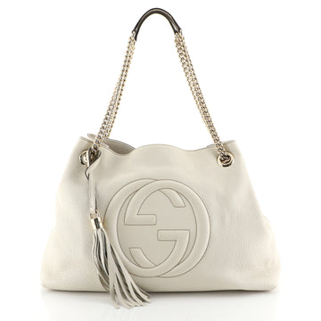 Gucci Soho Chain Strap Shoulder Bag Leather Medium Neutral 449512