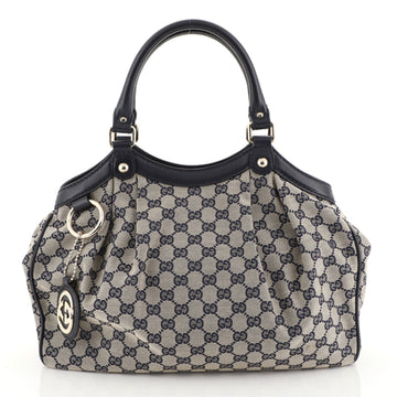 Gucci Sukey Tote GG Canvas Medium Blue 449514
