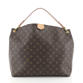 Louis Vuitton Graceful Handbag Monogram Canvas MM Brown 449972