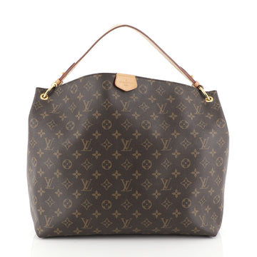 Louis Vuitton Graceful Handbag Monogram Canvas MM Brown 449972