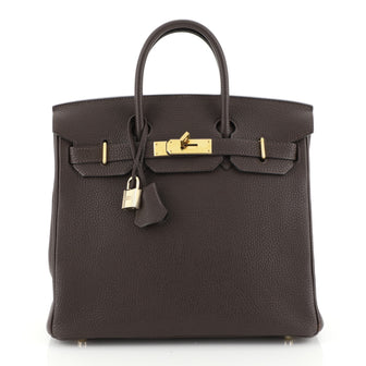Hermes Birkin JPG Handbag Brown Clemence with Gold Hardware 42 Brown 4...