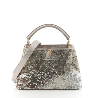 Louis Vuitton Capucines Handbag Sequins BB Metallic 4500324