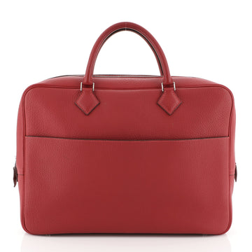 Hermes Plume Doc Bag Buffalo 38 Red 4500327
