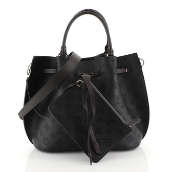 Louis Vuitton Girolata Handbag Mahina Leather Black 4503027