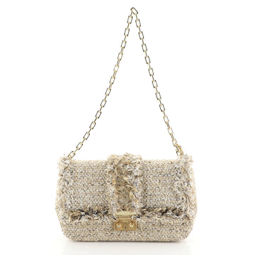 Christian Dior Miss Dior Flap Bag Tweed Medium Neutral 4503028