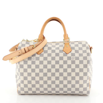 Louis Vuitton Speedy Bandouliere Bag Damier 30 White 450461