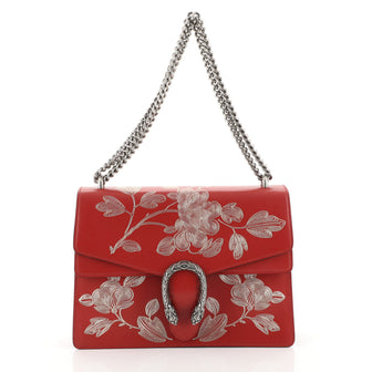 Gucci Dionysus Bag Painted Leather Medium Red 450566