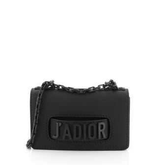 Christian Dior Ultra Matte J'adior Flap Bag Matte Calfskin Mini Black 450631