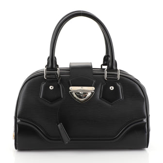 Louis Vuitton Montaigne Bowling Bag Epi Leather GM Black 450661
