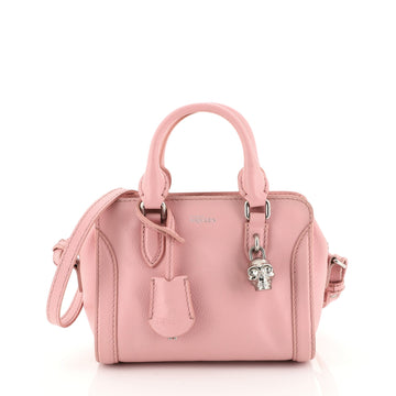 Alexander McQueen Padlock Zip Around Tote Leather Mini Pink 450681