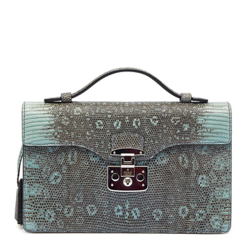 Gucci Lady Lock Briefcase Clutch Python