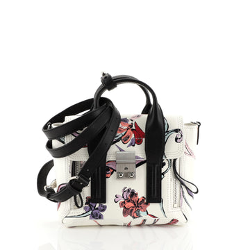 3.1 Phillip Lim Pashli Satchel Printed Leather Mini White 451081
