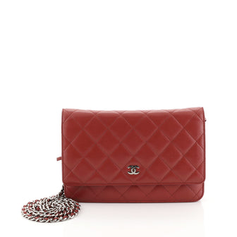 Chanel Wallet on Chain Quilted Lambskin Red 4511157
