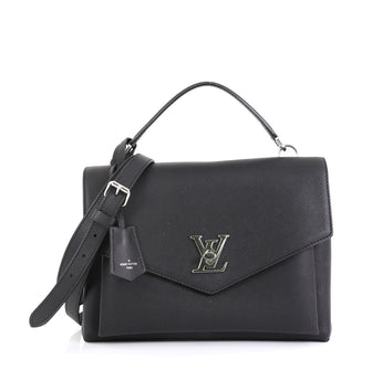 Louis Vuitton Mylockme Handbag Leather Black 4511168