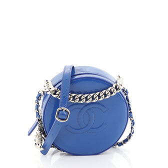 Chanel Round as Earth Crossbody Patent Blue 451121