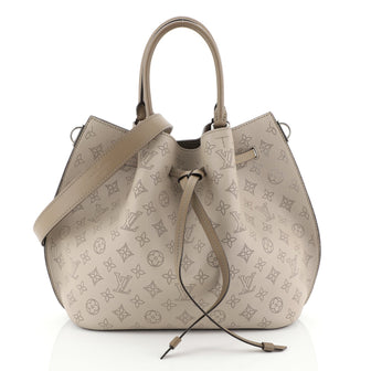 Louis Vuitton Girolata Handbag Mahina Leather Gray 451131