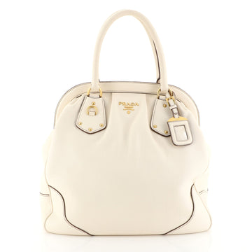 Prada Frame Doctor Bag Vitello Daino Tall White 451191