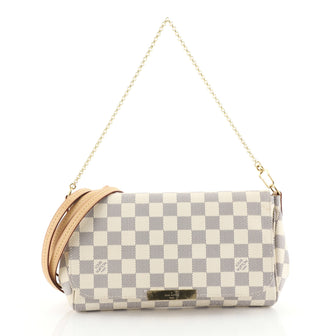 Louis Vuitton Favorite Handbag Damier MM White 451622