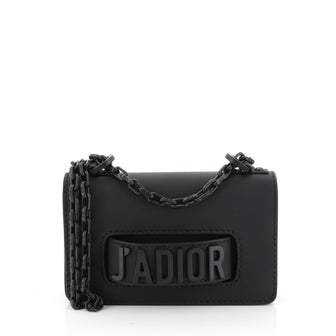 Christian Dior Ultra Matte J'adior Flap Bag Matte Calfskin Mini Black 451711