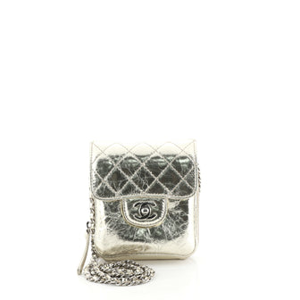 Chanel Wallet on Chain Flap Bag Quilted Metallic Calfskin Mini Metallic 451801