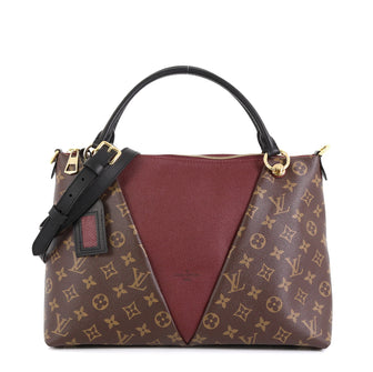 Louis Vuitton V Tote Monogram Canvas and Leather MM Brown 451951