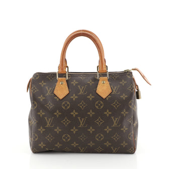 Louis Vuitton Speedy Handbag Monogram Canvas 25 Brown 452081