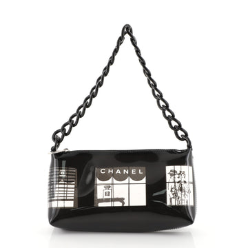 Chanel Coco Window Pochette Printed Vinyl Black 4521911