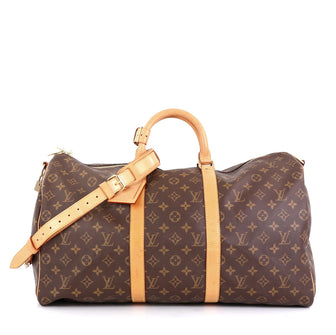 Louis Vuitton Keepall Bandouliere Bag Monogram Canvas 50 Brown 452191