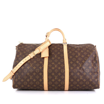 Louis Vuitton Keepall Bandouliere Bag Monogram Canvas 55 Brown 452194