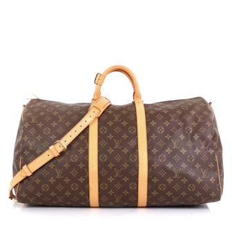 Louis Vuitton Keepall Bandouliere Bag Monogram Canvas 55 Brown 452198