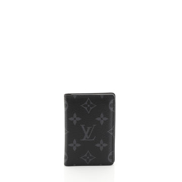 Louis Vuitton Pocket Organizer Monogram Eclipse Canvas Black 452251