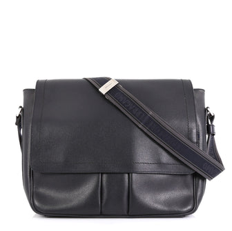 Salvatore Ferragamo Los Angeles Messenger Bag Leather Large Black 4523...