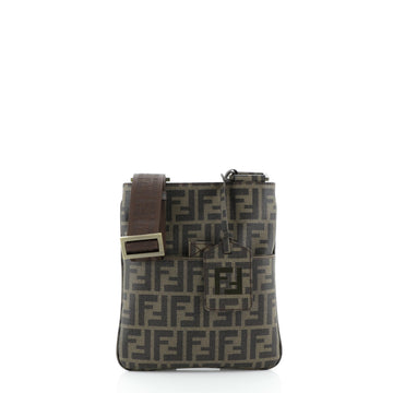 Fendi Front Pocket Messenger Bag Zucca Coated Canvas Small