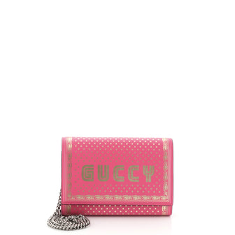 Gucci Wallet on Chain Limited Edition Printed Leather 