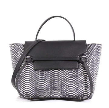 Celine Belt Bag Snakeskin Mini White 452751