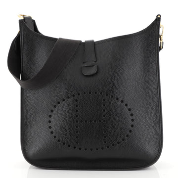 Hermes Evelyne Crossbody Gen I Ardennes GM Black 452761