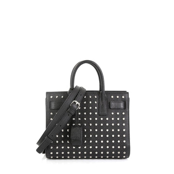 Saint Laurent Sac de Jour Bag Studded Leather Baby Black 452781