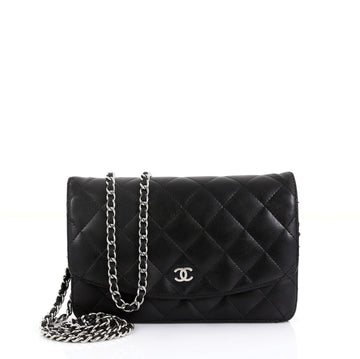 Chanel Wallet on Chain Quilted Lambskin Black 4528124