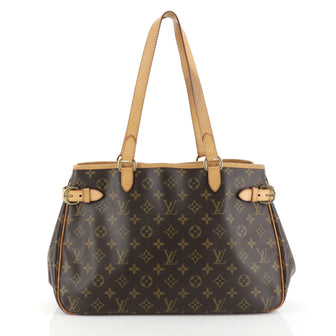 Louis Vuitton Batignolles Handbag Monogram Canvas Horizontal Brown 452...