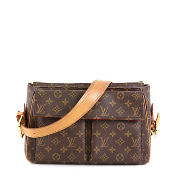 Louis Vuitton Viva Cite Handbag Monogram Canvas GM Brown 4528143