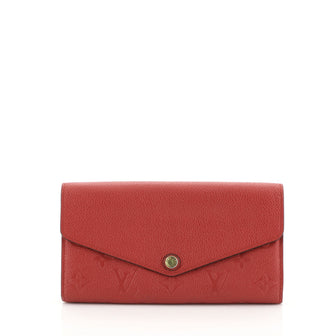 Louis Vuitton Sarah Wallet NM Monogram Empreinte Leather Red 4528145
