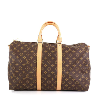 Louis Vuitton Keepall Bandouliere Bag Monogram Canvas 45 Brown 452815
