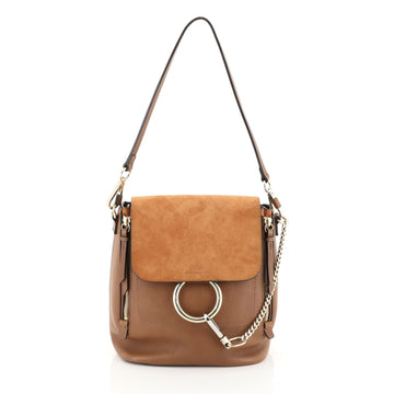 Faye Backpack Leather and Suede Medium
