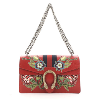 Web Dionysus Bag Embroidered Leather Small