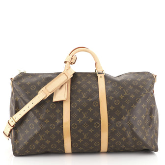 Louis Vuitton Keepall Bandouliere Bag Monogram Canvas 55 Brown 453018