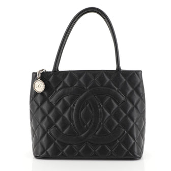 Chanel Medallion Tote Quilted Caviar Black 45304103