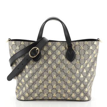 Gucci Convertible Soft Tote Printed GG Coated Canvas Small Brown 45304104