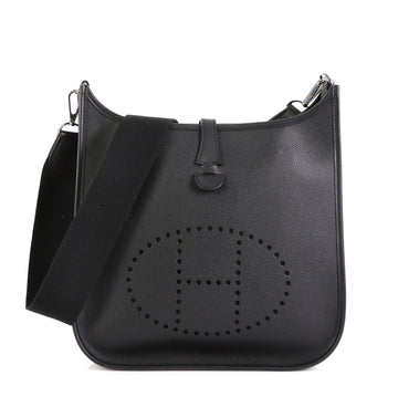 Hermes Evelyne Crossbody Gen I Epsom PM Black 45304114