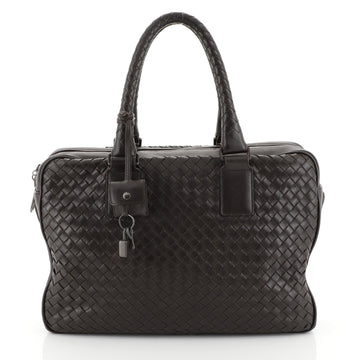 Bottega Veneta Zip Satchel Intrecciato Nappa Medium Brown 45304120